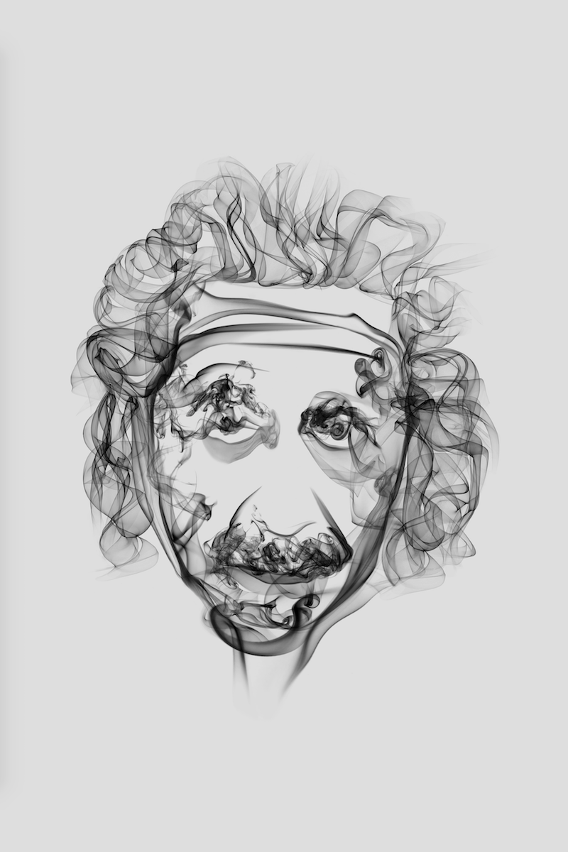 Albert Einstein Smoke Art