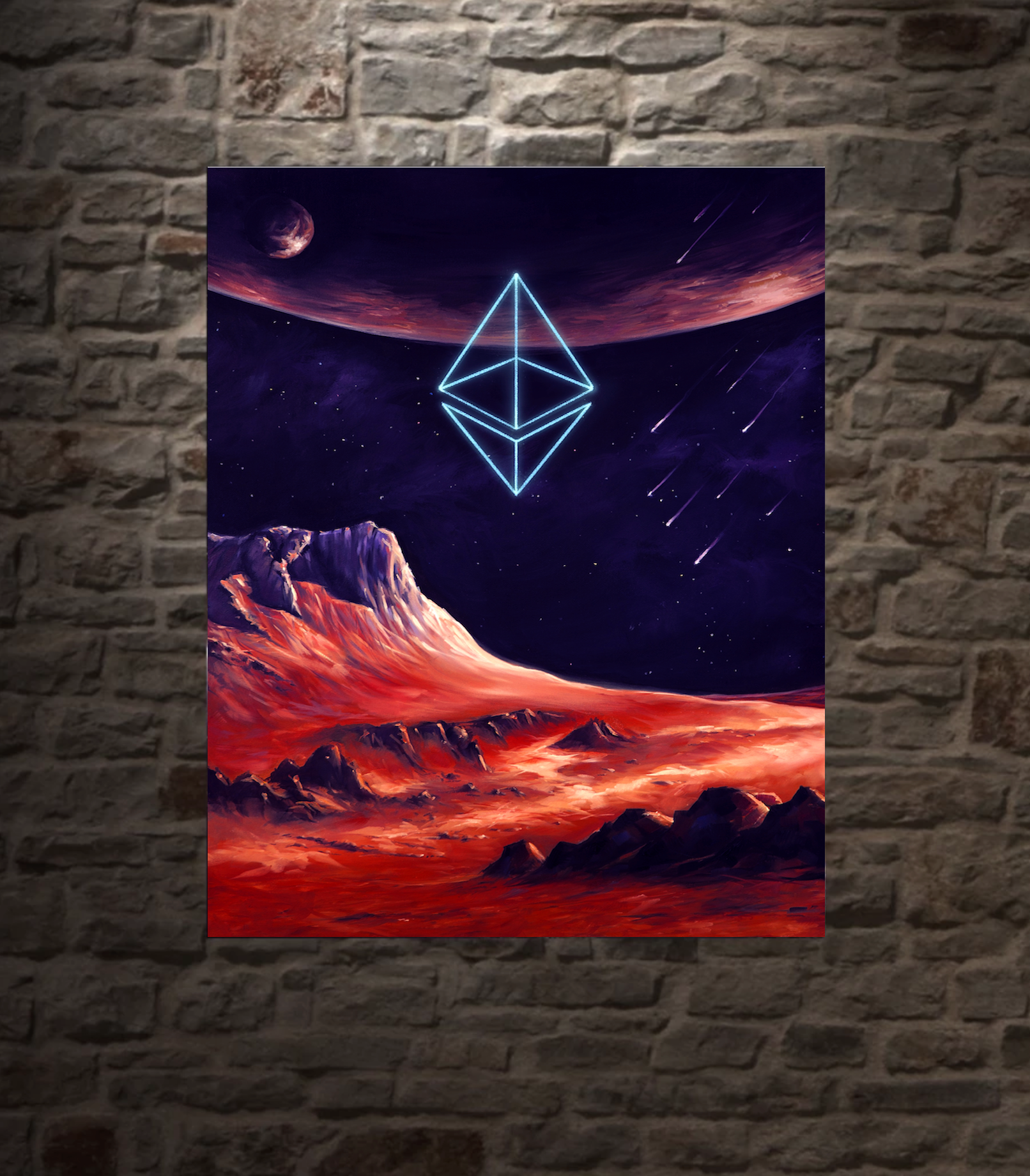 Ethereum Cosmic Conception METAL PANEL, 16"X20" SMALLER SIZE, LIMITED TO 21