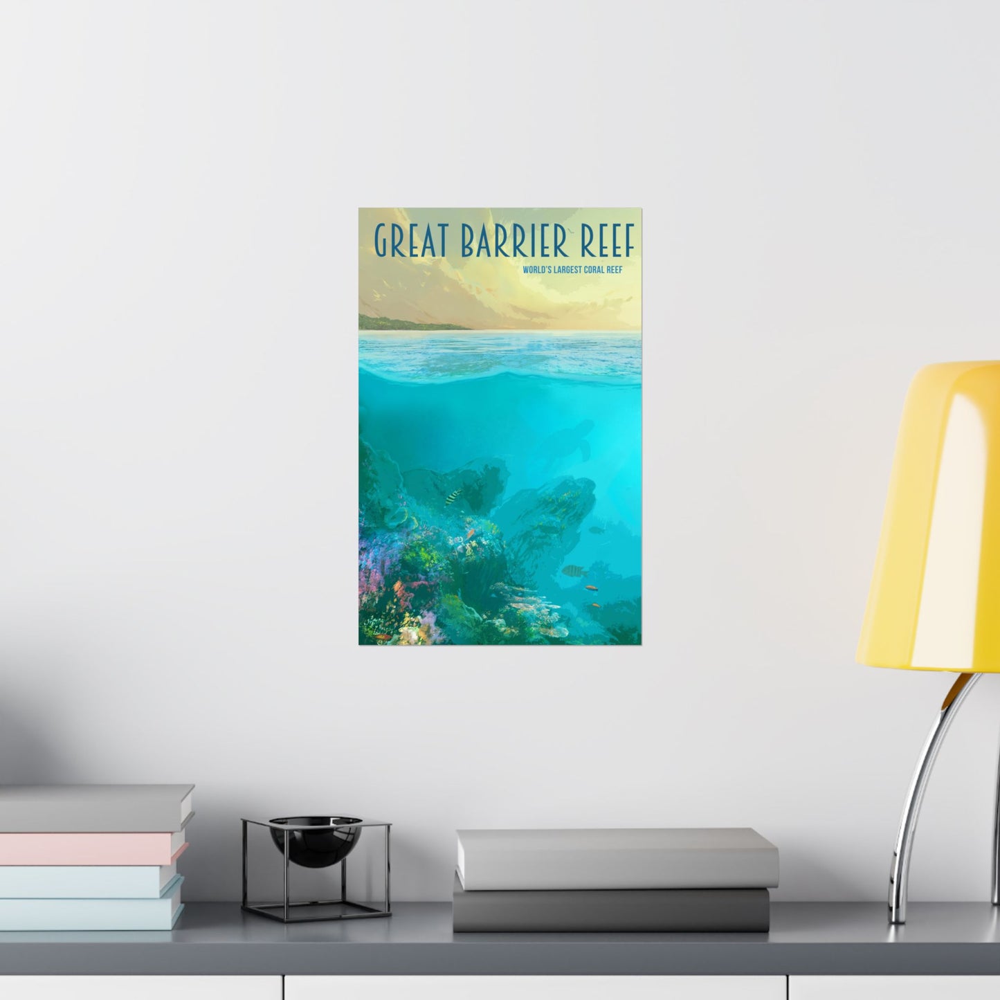 Great Barrier Reef Matte Vertical Poster - Ocean Art Print for Coastal Decor