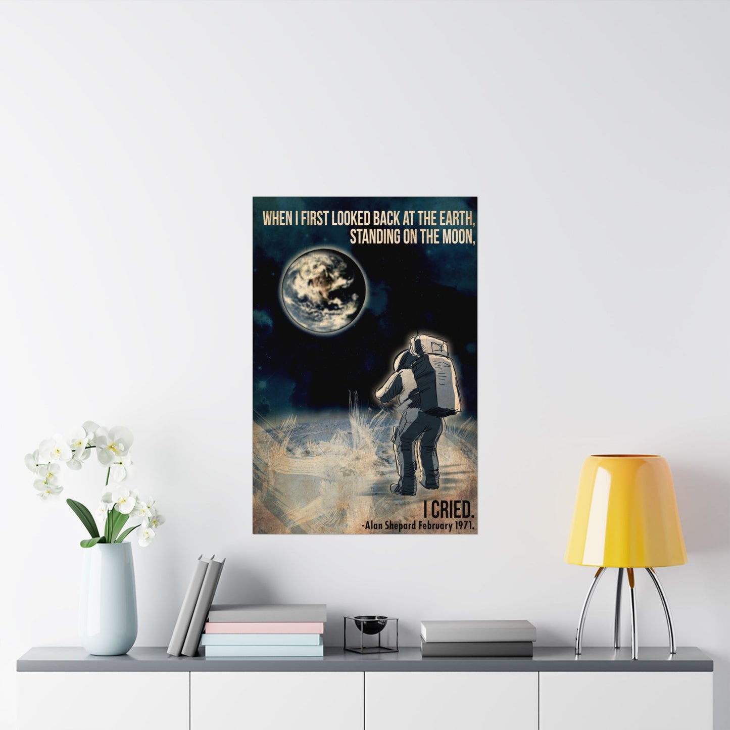 NASA Astronaut Alan Shepard Space Quote Inspirational Space-Themed Matte Vertical Poster - Alan Shepard Quote