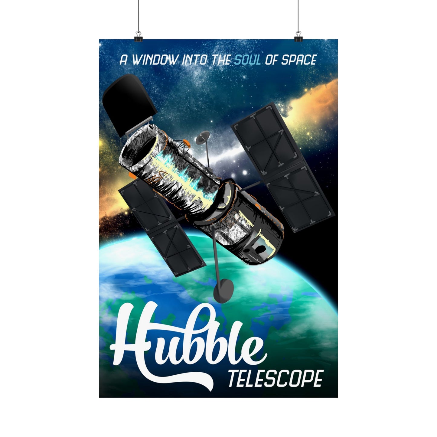 Hubble Telescope Space Art Poster - A Window Into the Soul of Space