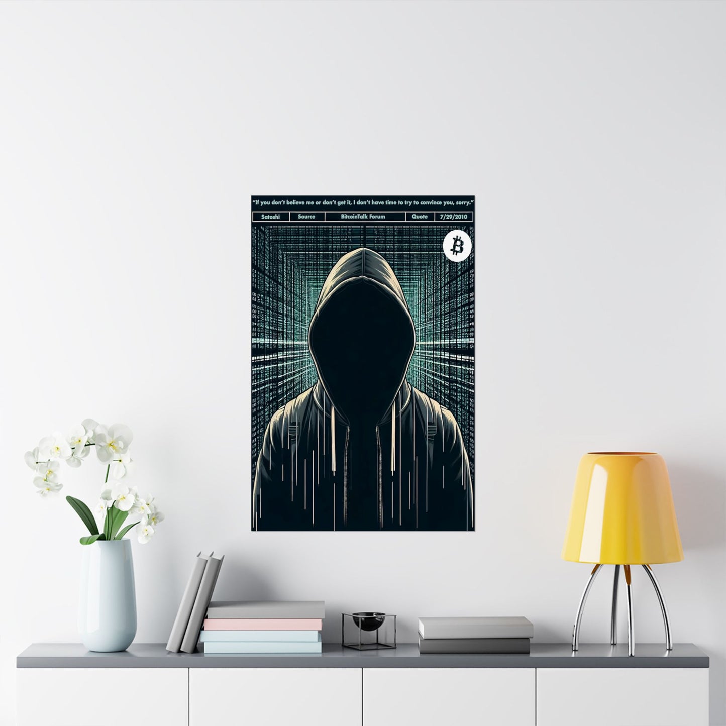 Satoshi Nakamoto BitcoinTalk Forum Quote Artwork Cryptocurrency Themed Matte Vertical Posters BTC Crypto Fans