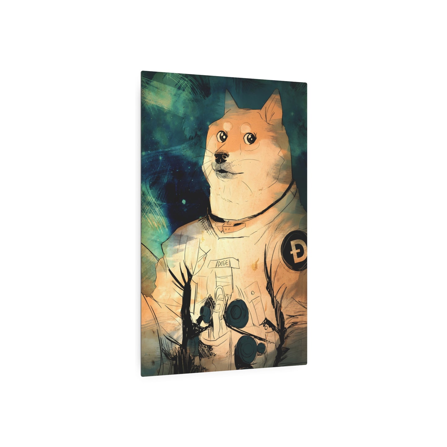 Unique Doge Astronaut Metal Art Sign, Space Decor, Geek Gift, Dogecoin Department of Government Efficiency