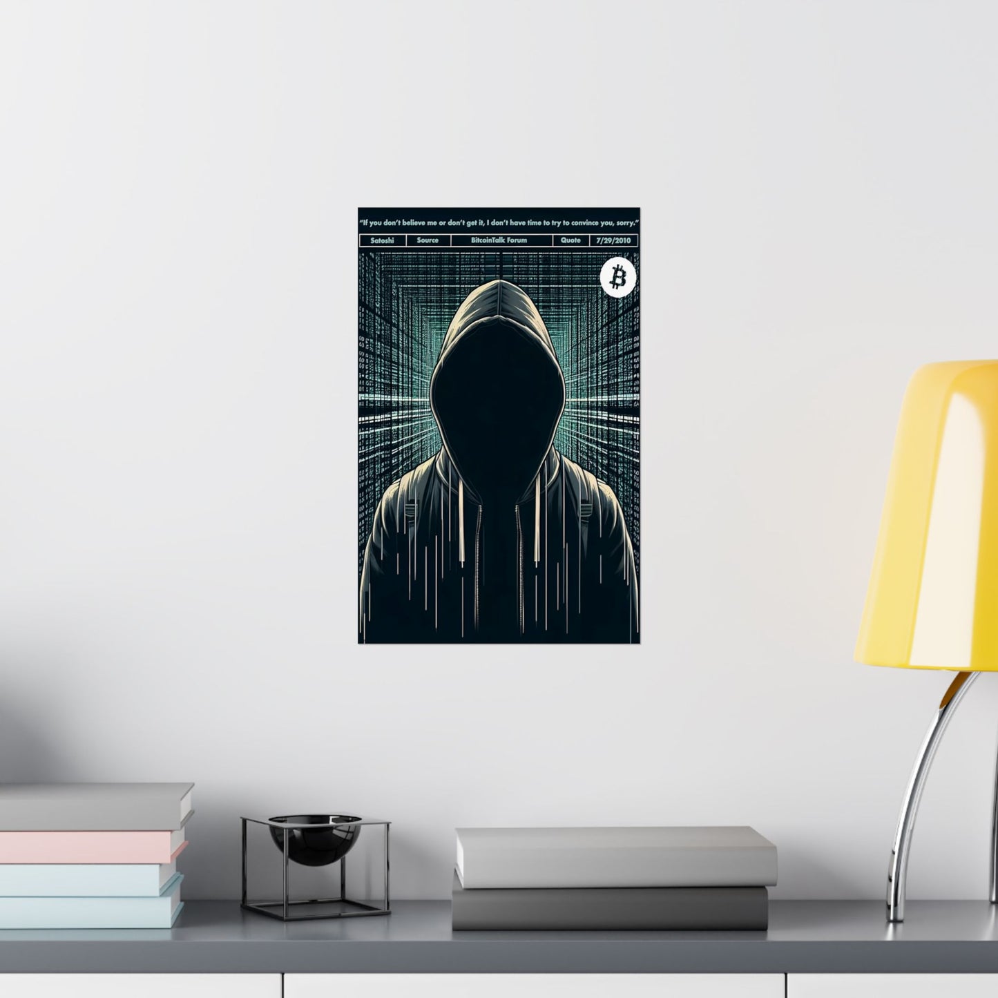 Satoshi Nakamoto BitcoinTalk Forum Quote Artwork Cryptocurrency Themed Matte Vertical Posters BTC Crypto Fans