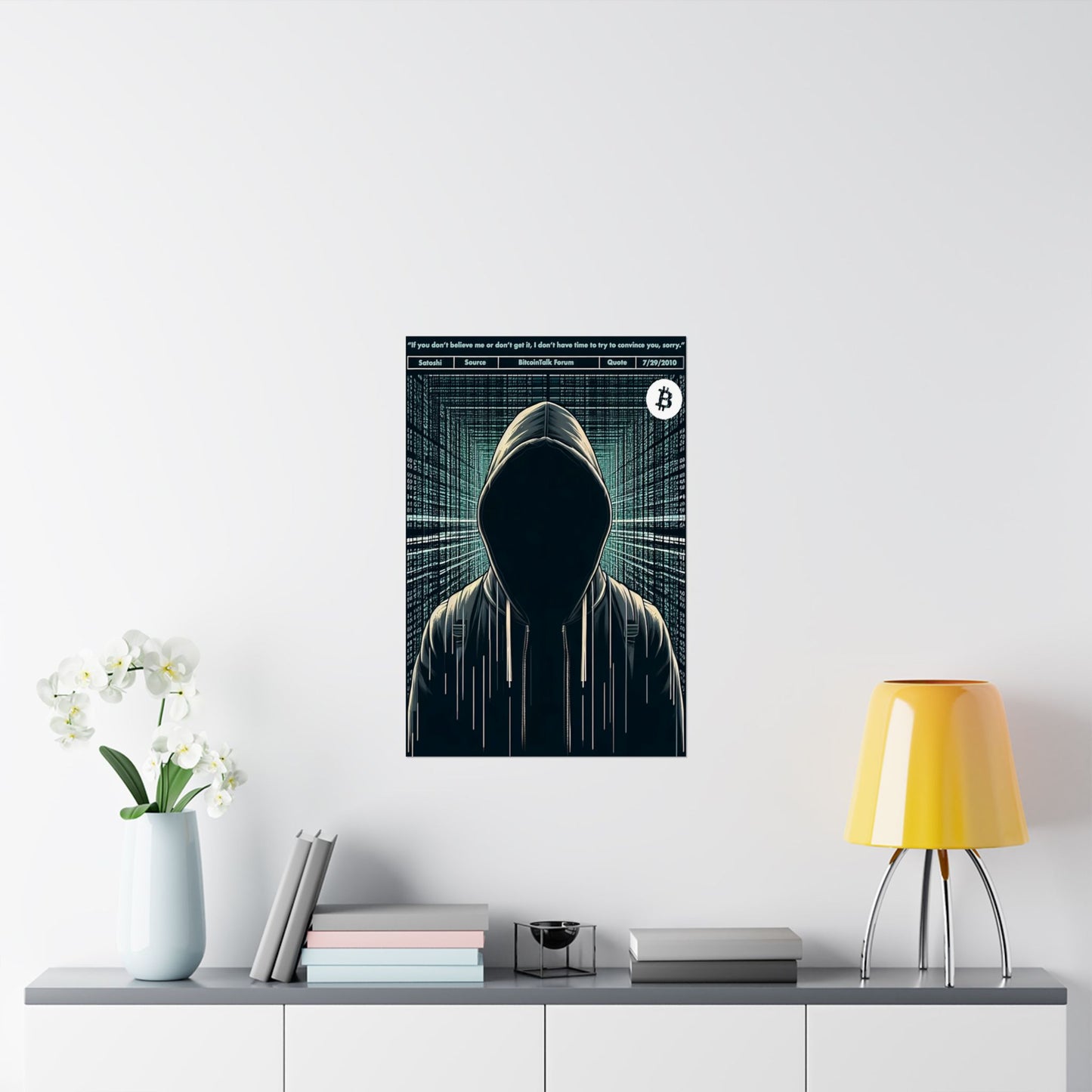 Satoshi Nakamoto BitcoinTalk Forum Quote Artwork Cryptocurrency Themed Matte Vertical Posters BTC Crypto Fans