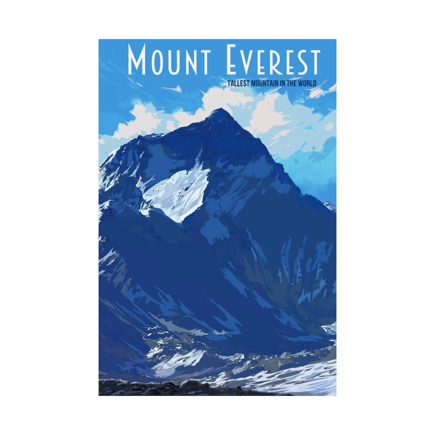 Mount Everest Matte Vertical Poster - Inspirational Wall Art for Nature Lovers