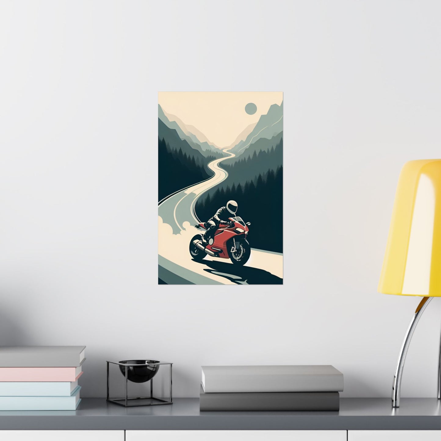 Adventure Motorcycle Matte Vertical Poster - Perfect Gift for Bikers & Road Trip Enthusiasts