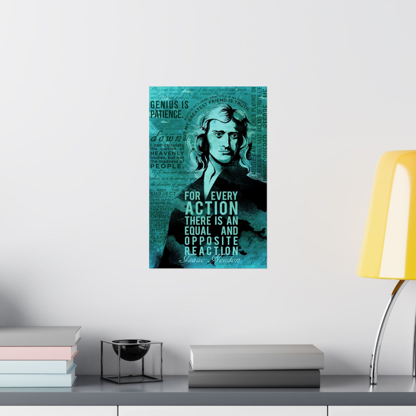 Inspirational Matte Vertical Poster featuring Isaac Newton Quotes