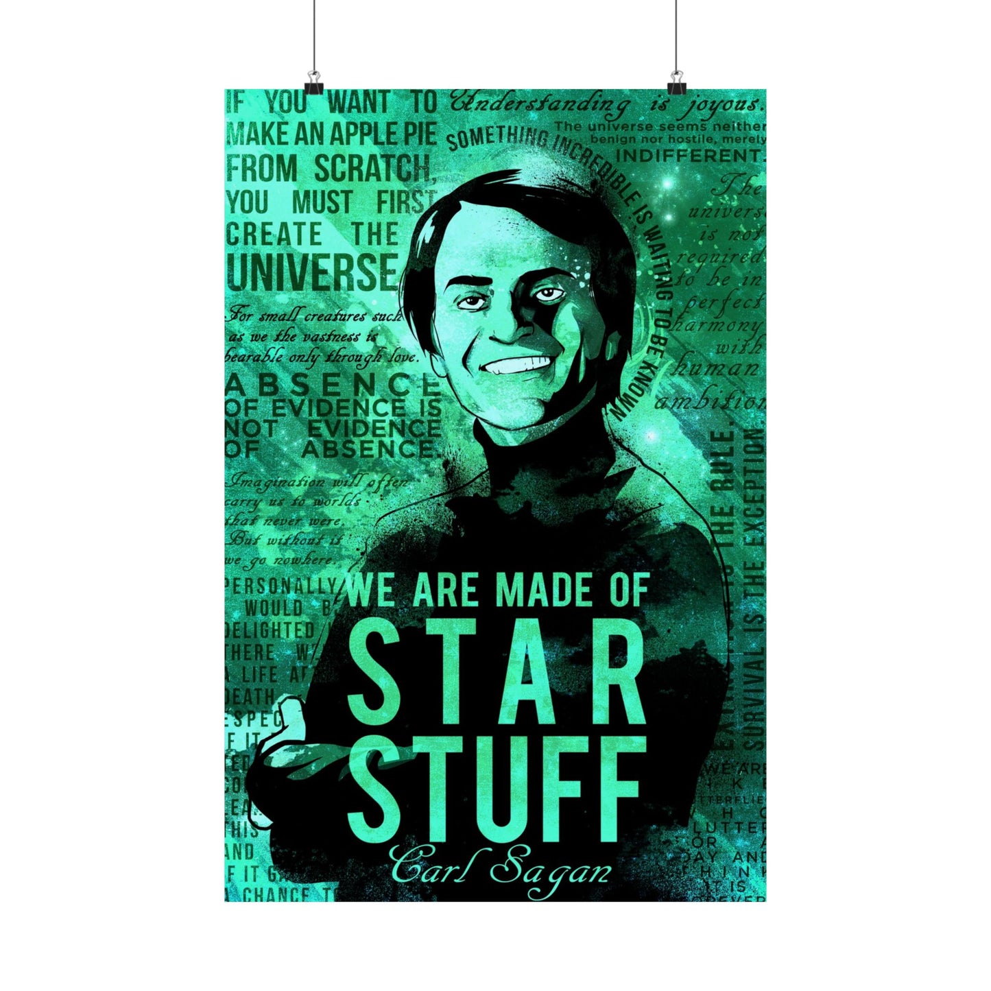 Inspirational Carl Sagan Matte Poster - 'We Are Made of Star Stuff'