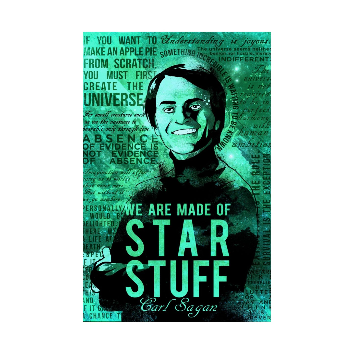 Inspirational Carl Sagan Matte Poster - 'We Are Made of Star Stuff'