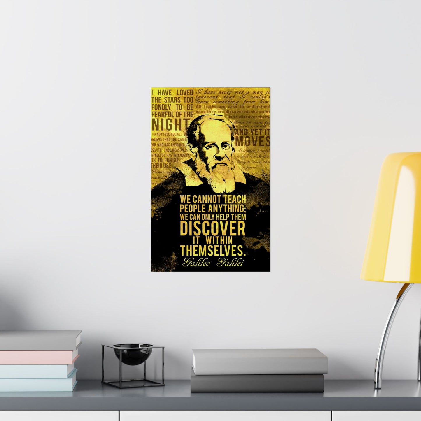 Inspirational Matte Vertical Poster - Galileo Quote Art