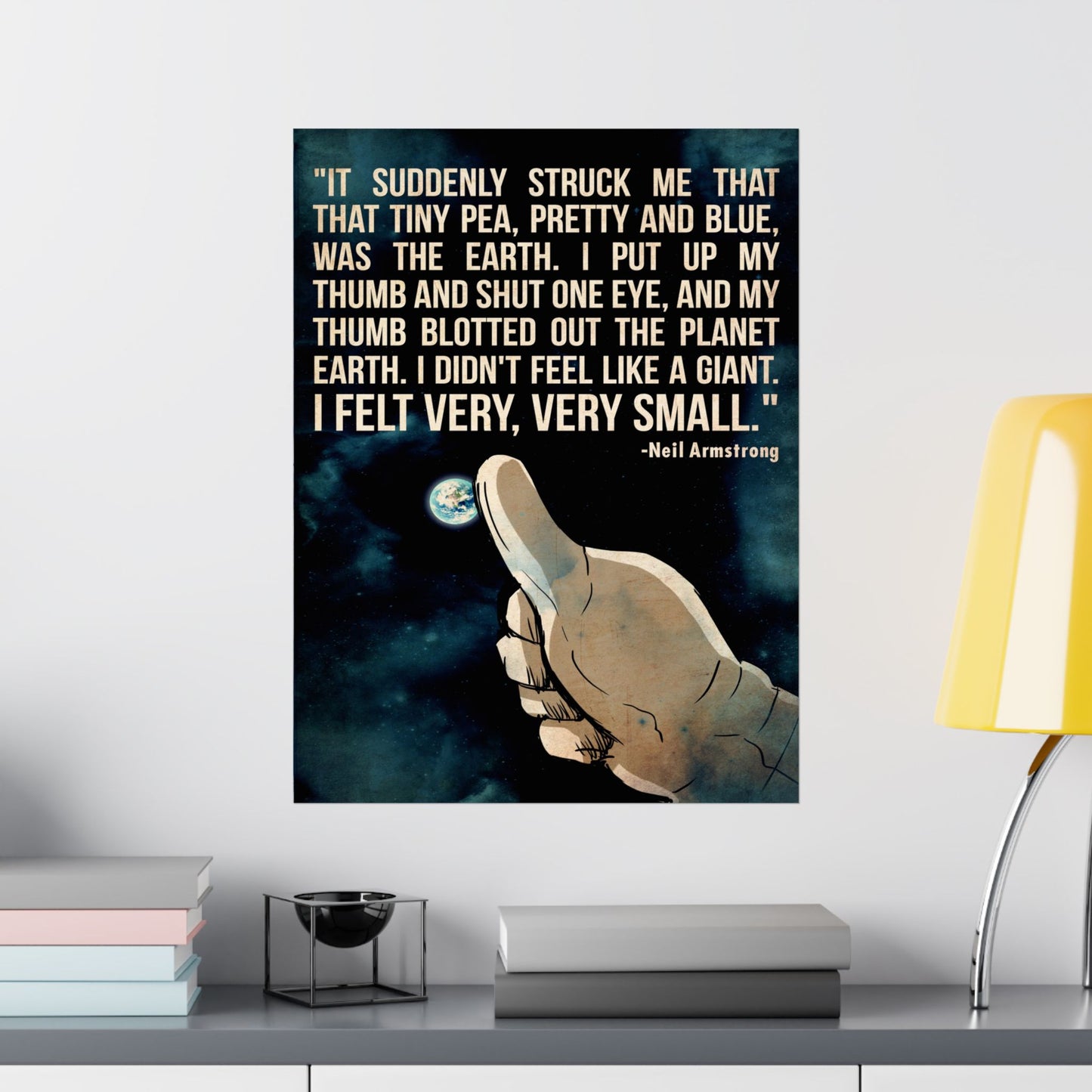 Inspirational Neil Armstrong NASA Space Quote Matte Vertical Poster