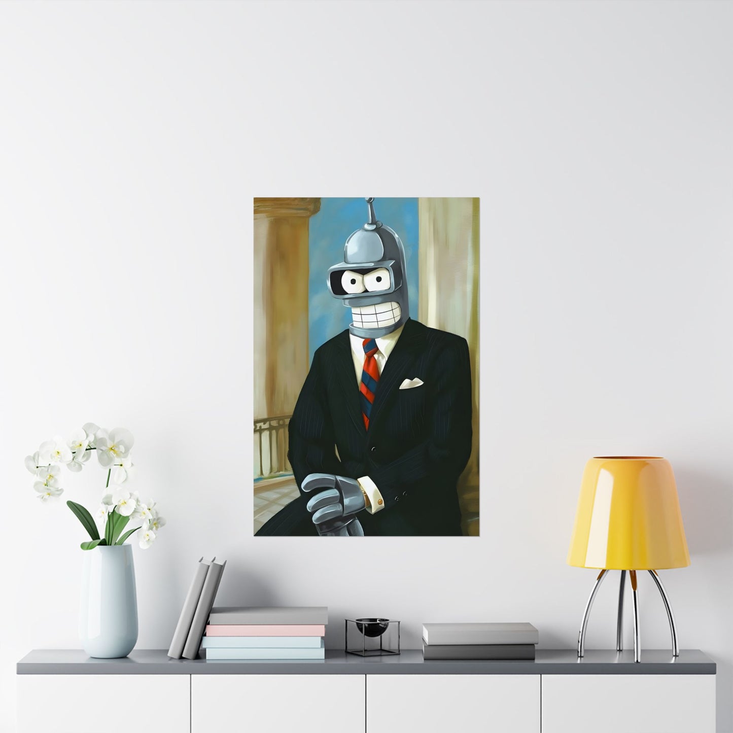 Bender's Dapper Style Matte Vertical Poster - Perfect for Geeky Home Decor