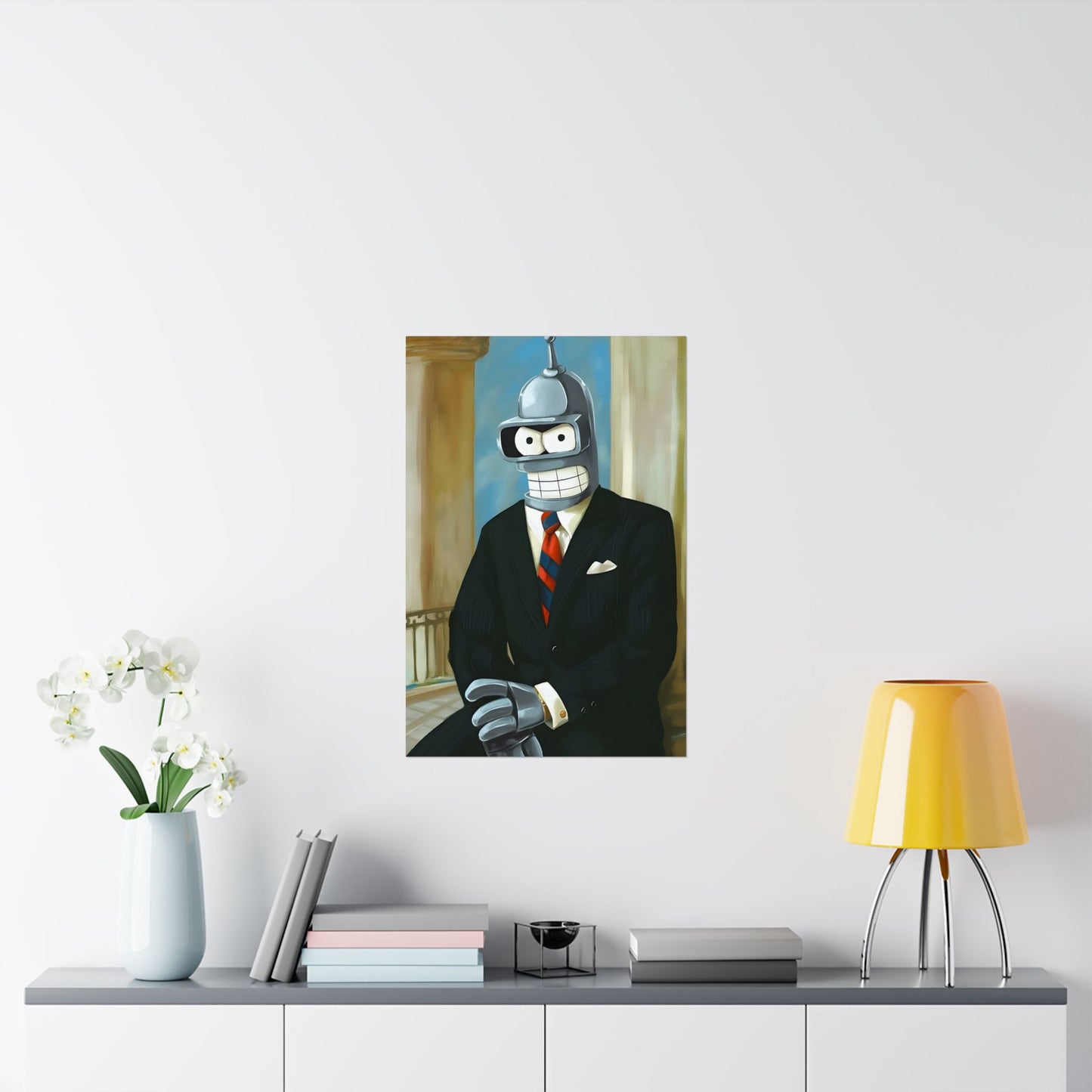 Bender's Dapper Style Matte Vertical Poster - Perfect for Geeky Home Decor