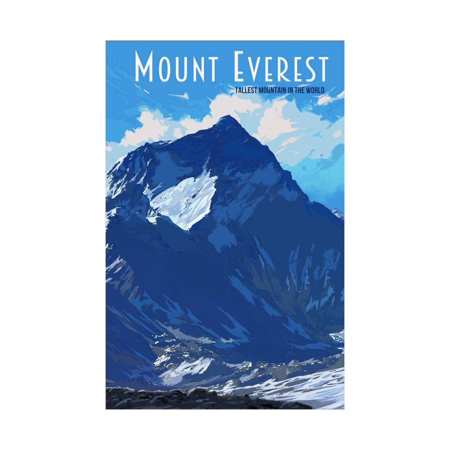 Mount Everest Matte Vertical Poster - Inspirational Wall Art for Nature Lovers