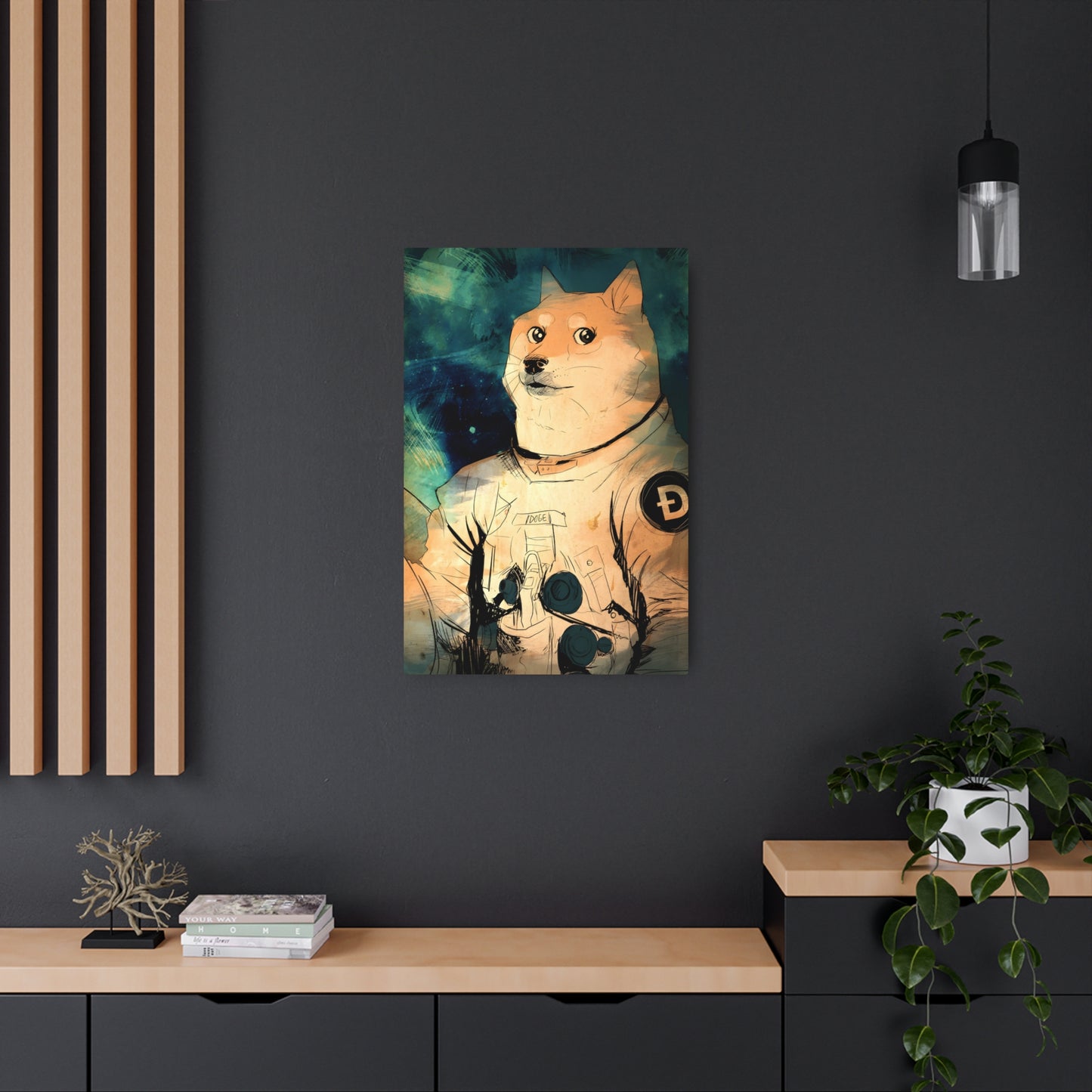 Unique Doge Astronaut Metal Art Sign, Space Decor, Geek Gift, Dogecoin Department of Government Efficiency