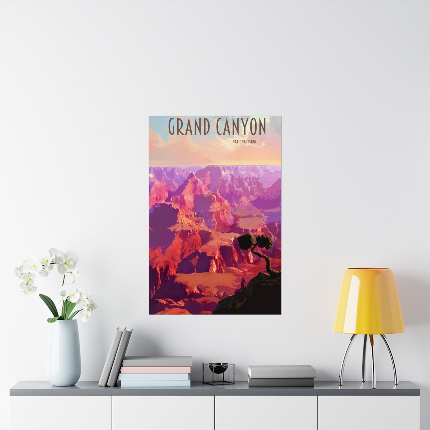 Visit The Grand Canyon National Park Travel Matte Vertical Poster - Stunning National Park Art for Home Decor