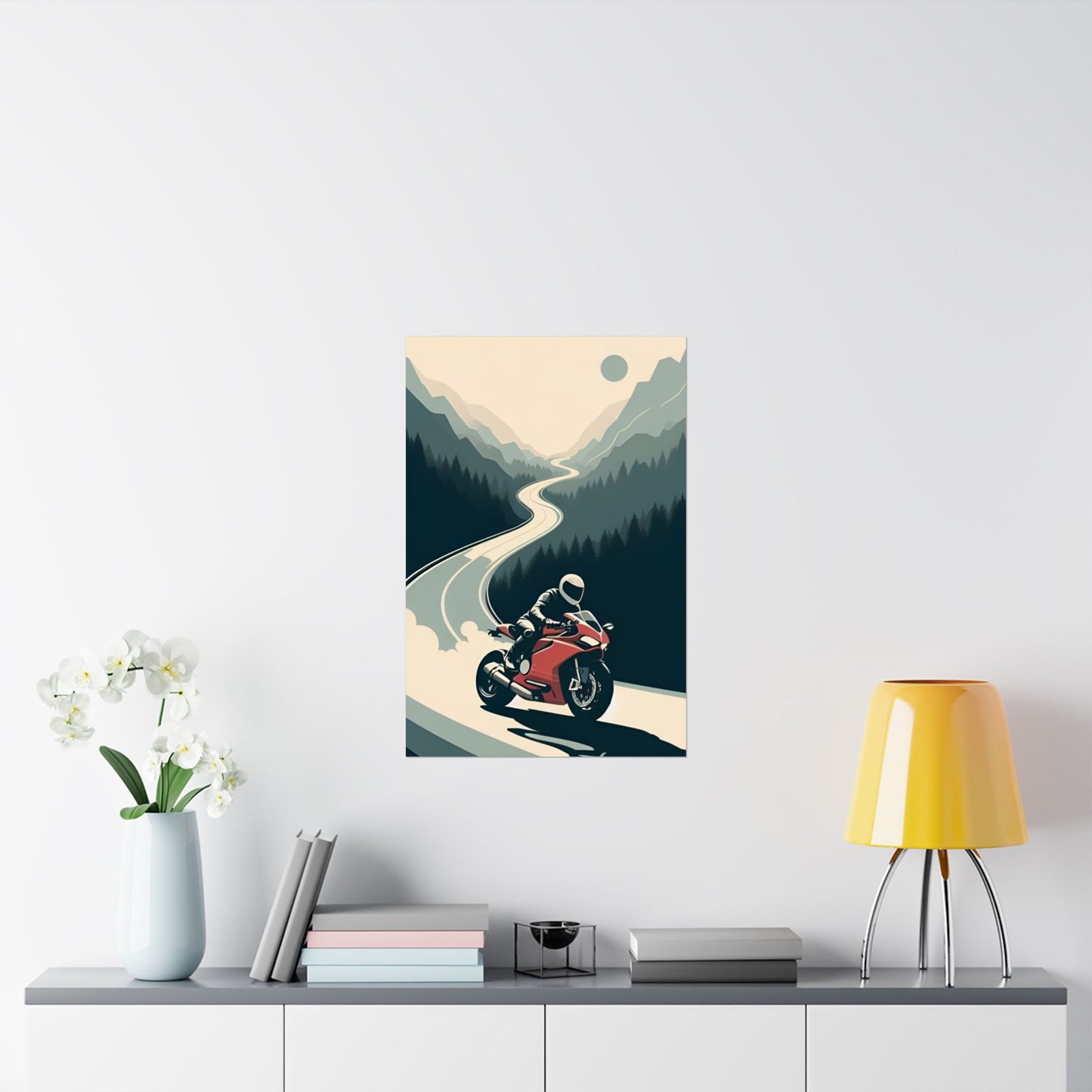 Adventure Motorcycle Matte Vertical Poster - Perfect Gift for Bikers & Road Trip Enthusiasts