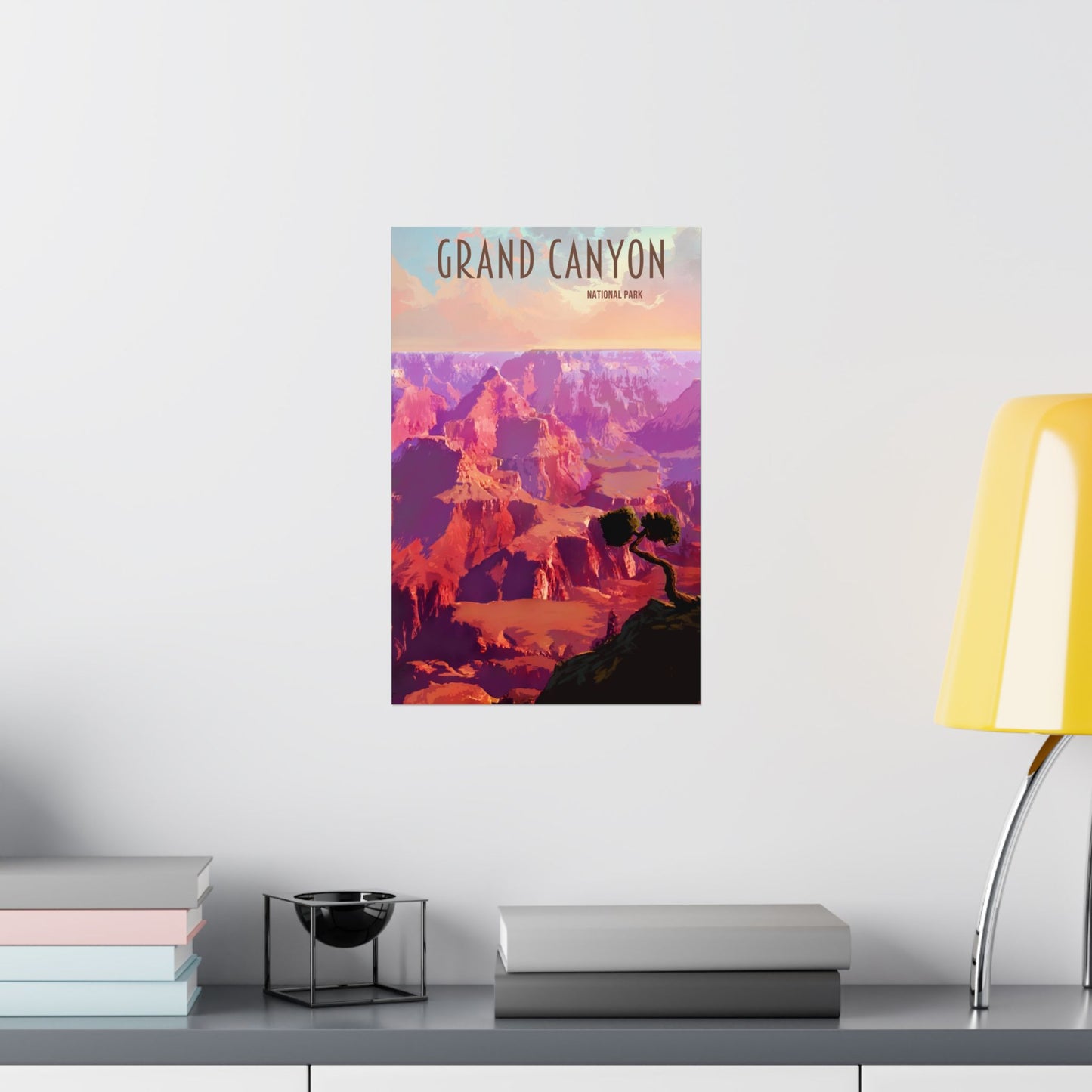 Visit The Grand Canyon National Park Travel Matte Vertical Poster - Stunning National Park Art for Home Decor