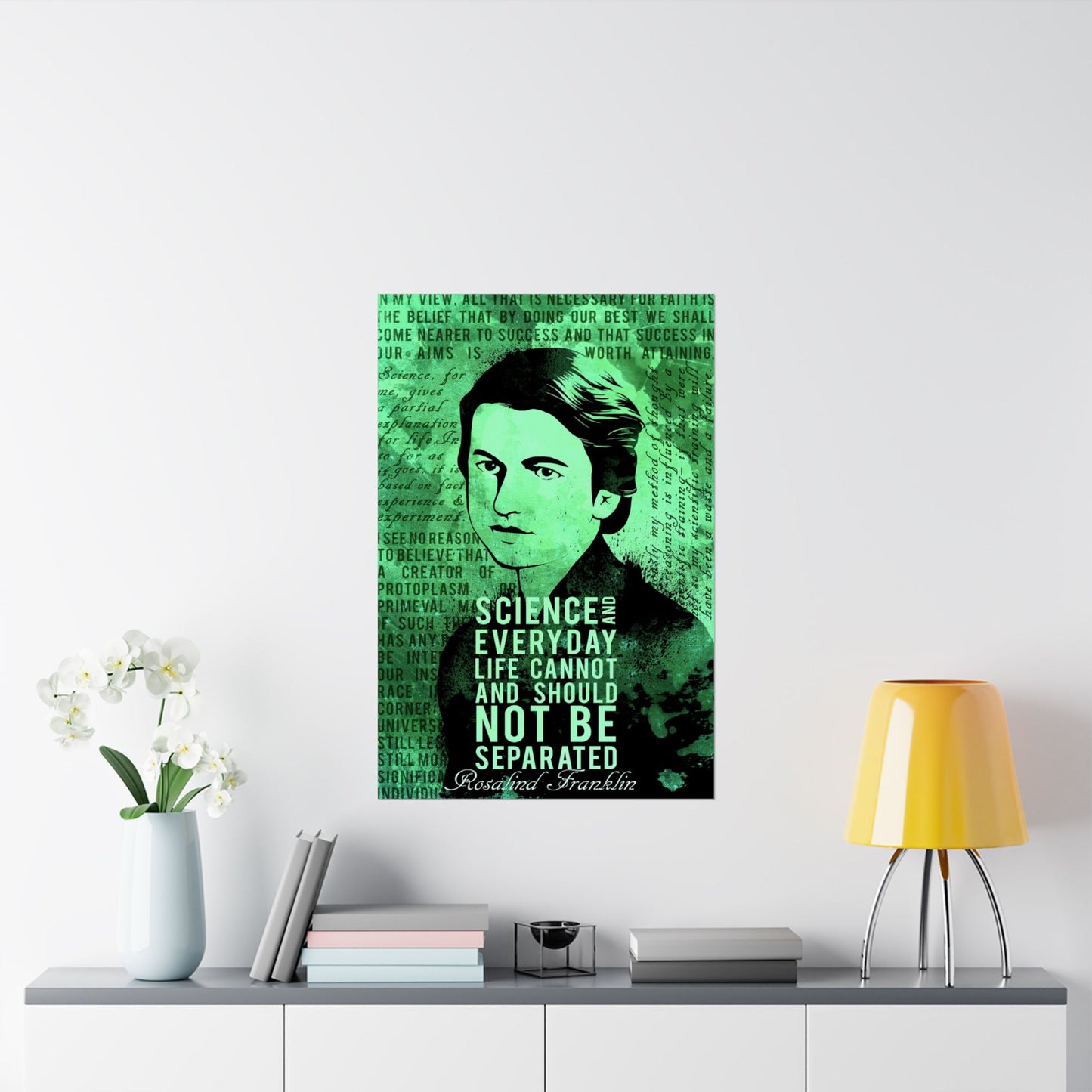 Inspirational Science Poster - Rosalind Franklin Quote - Perfect for Home or Classroom Decor