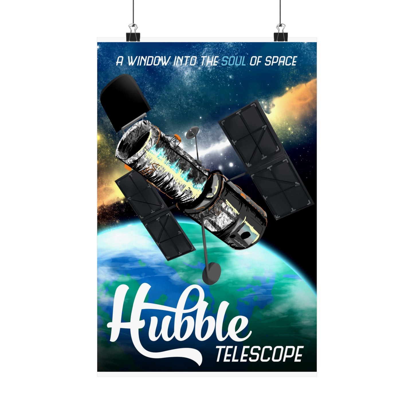 Hubble Telescope Space Art Poster - A Window Into the Soul of Space