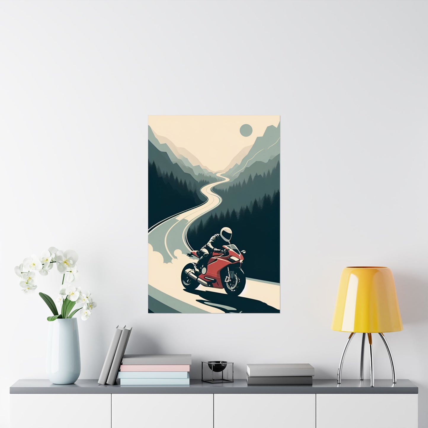 Adventure Motorcycle Matte Vertical Poster - Perfect Gift for Bikers & Road Trip Enthusiasts