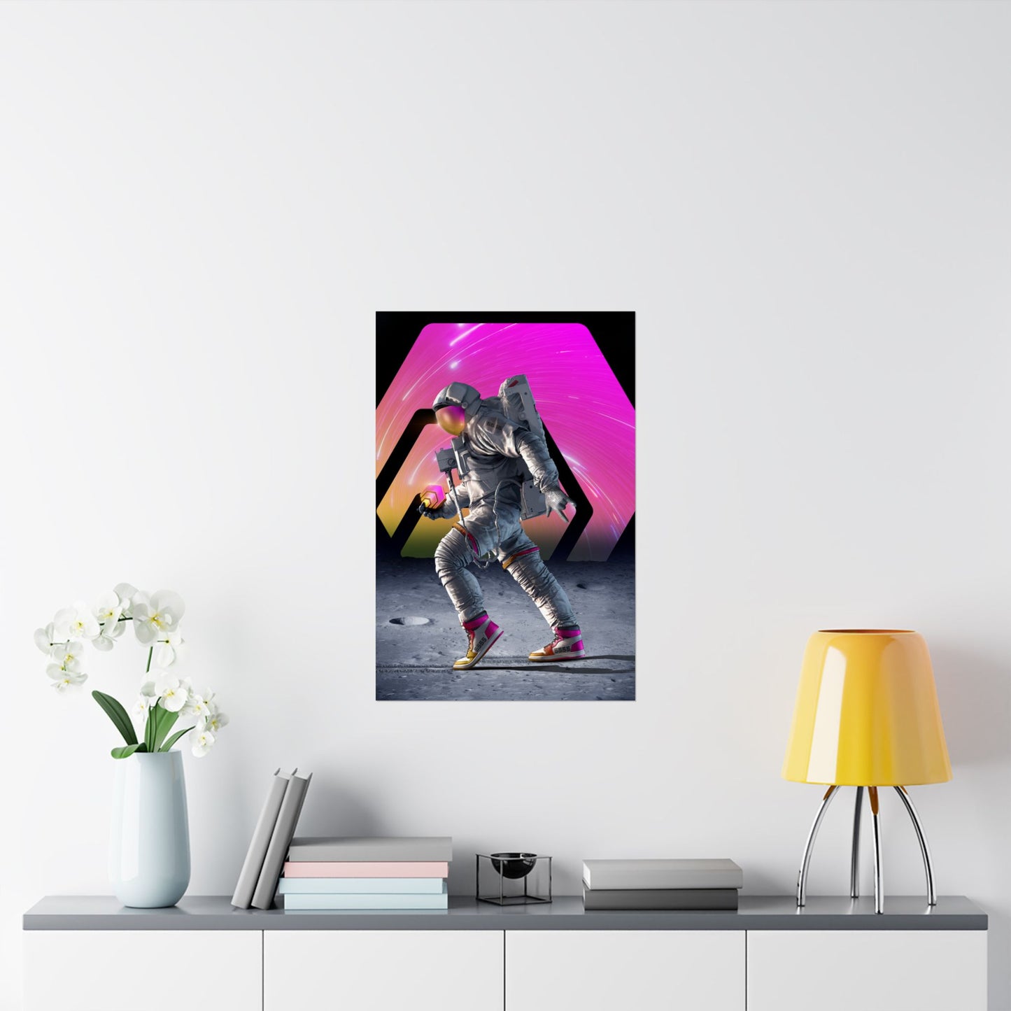 HEX Cryptocurrency Richard Heart Themed Astronaut Moonwalk Holding HEX Coin Crypto Poster Print Limited to 55