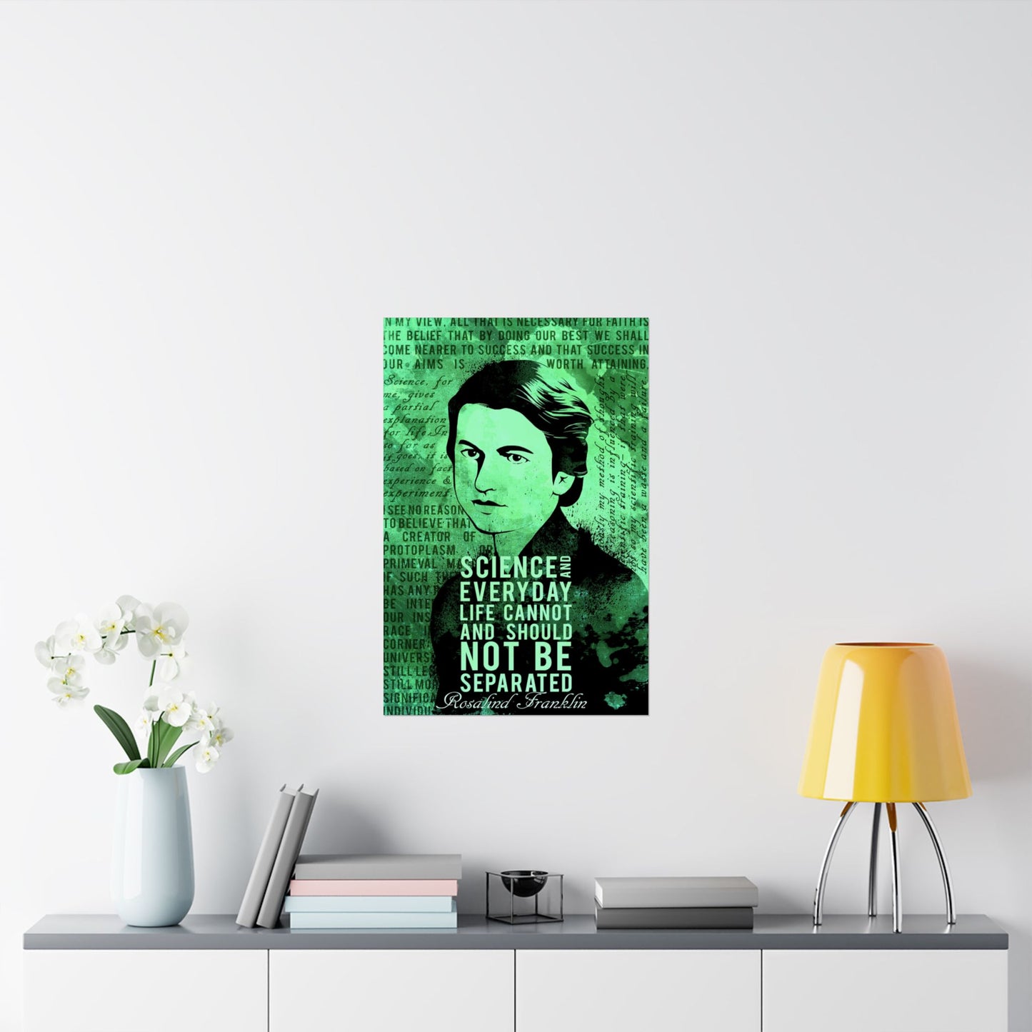 Inspirational Science Poster - Rosalind Franklin Quote - Perfect for Home or Classroom Decor