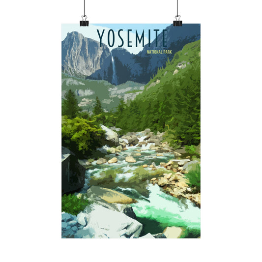 Yosemite National Park Matte Vertical Poster - Nature Wall Art for Outdoor Lovers