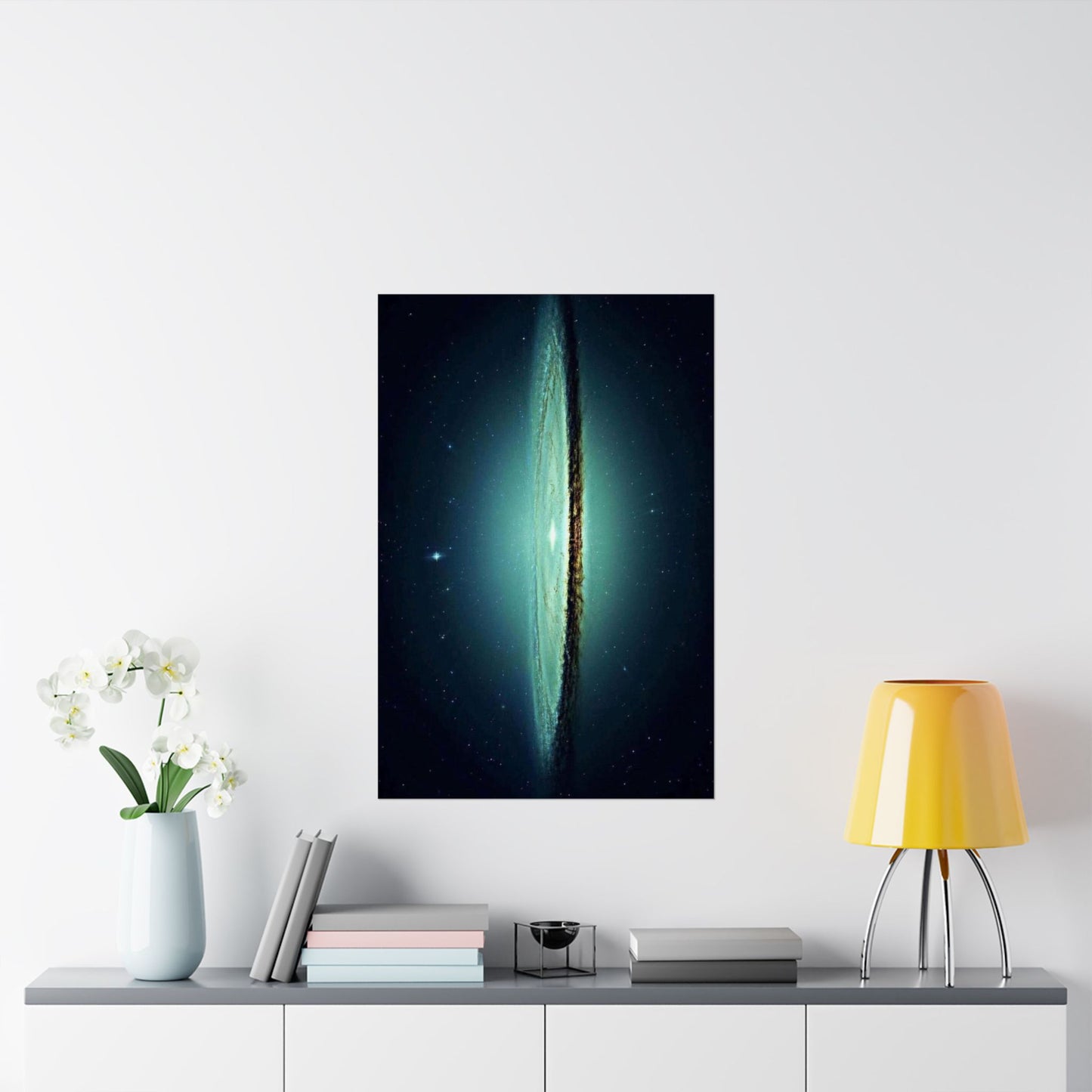 Sombrero Galaxy NASA Photograph Image From Hubble - Cosmic Matte Vertical Poster - Celestial Art for Home Decor