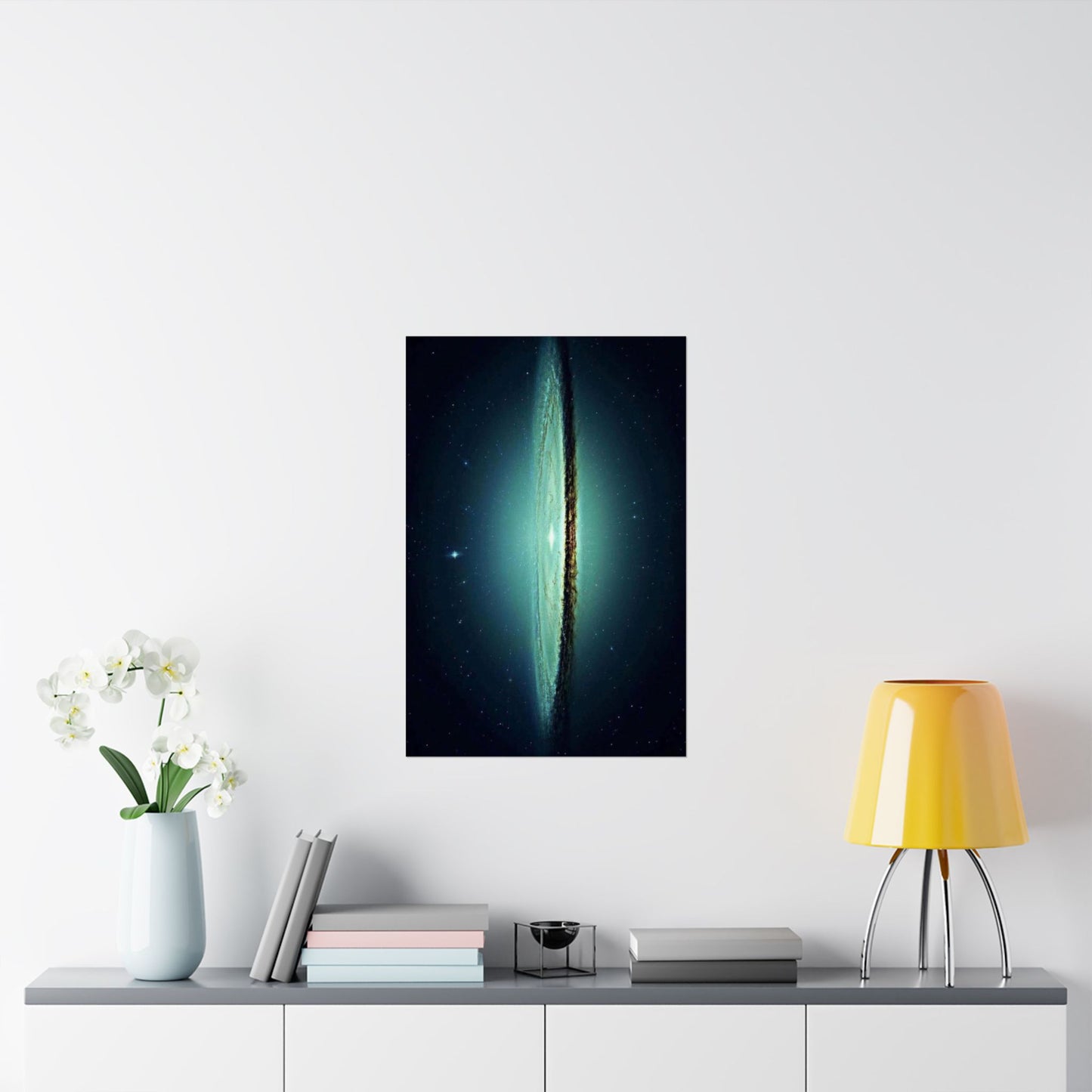 Sombrero Galaxy NASA Photograph Image From Hubble - Cosmic Matte Vertical Poster - Celestial Art for Home Decor