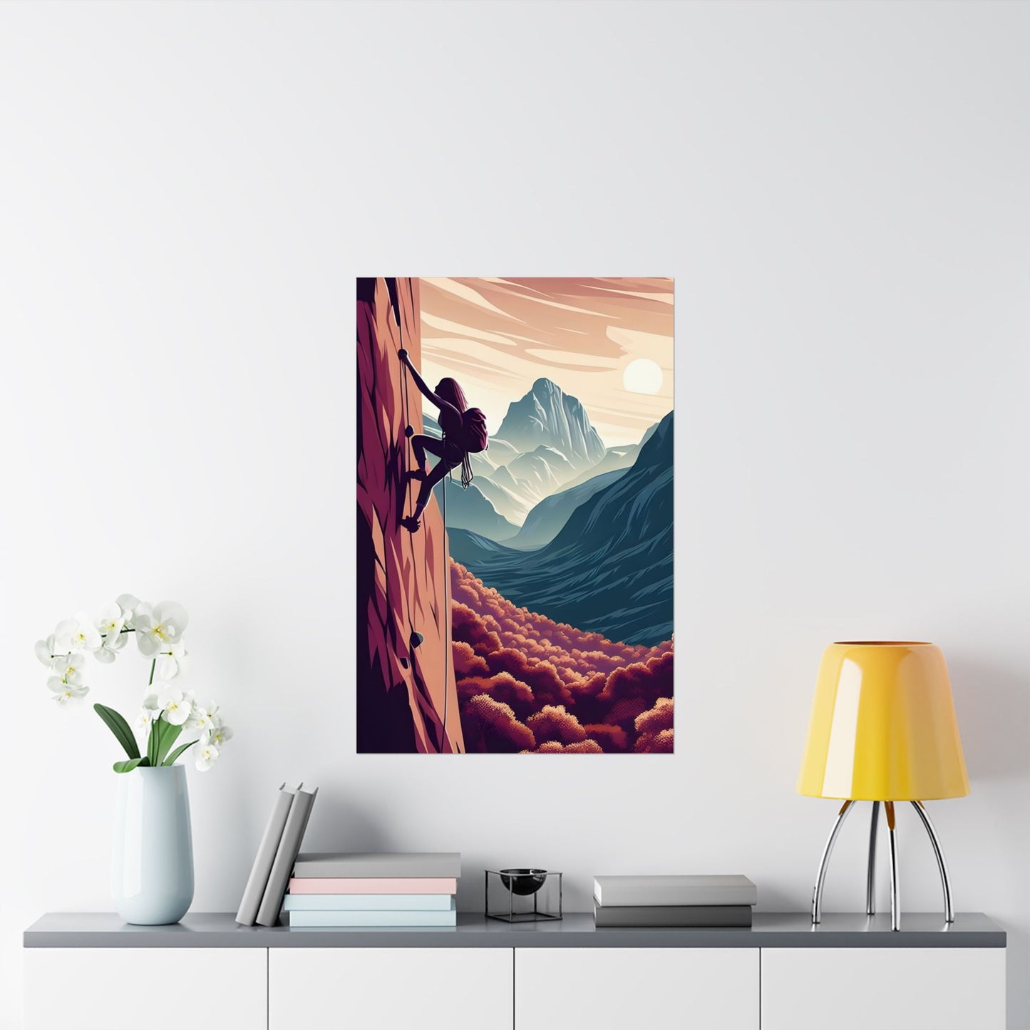 Adventure Rock Climbing Matte Vertical Poster - Motivational Wall Art for Outdoor Enthusiasts