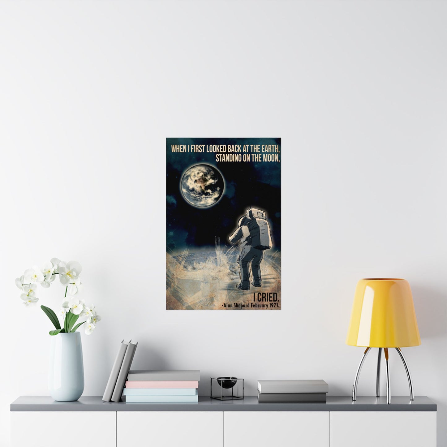 NASA Astronaut Alan Shepard Space Quote Inspirational Space-Themed Matte Vertical Poster - Alan Shepard Quote