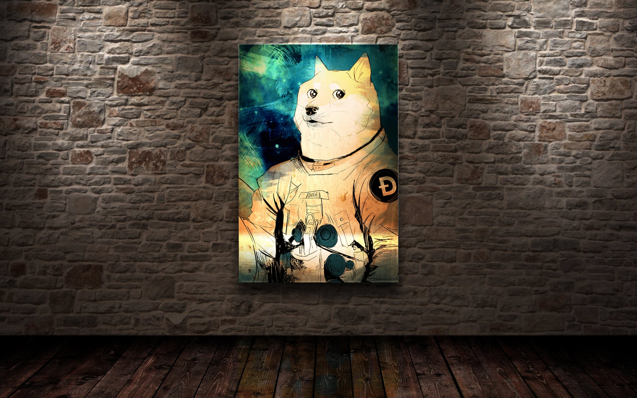 Doge Astronaut Art Print, Limited to 50