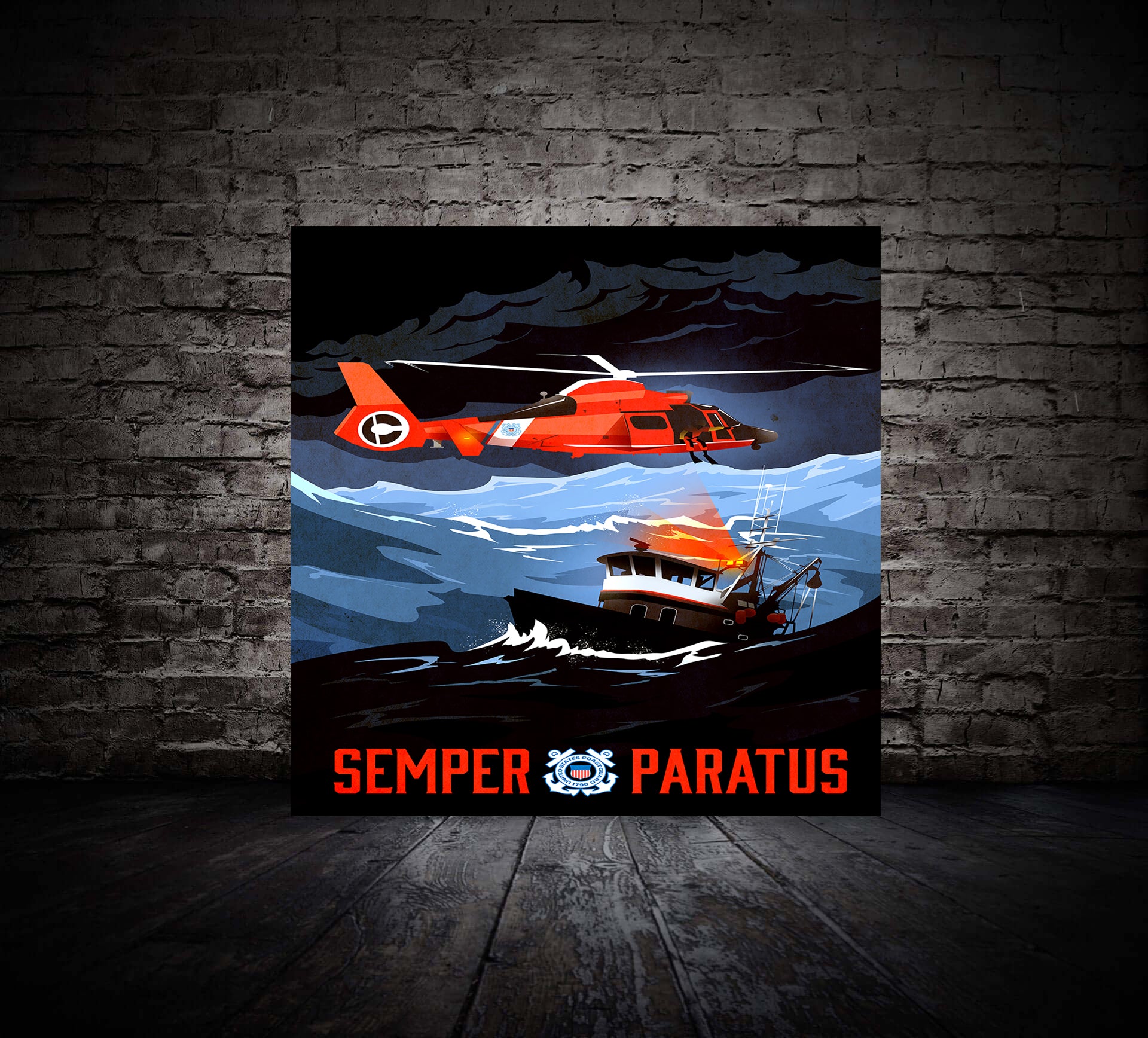 Coast Guard Rescue Memorable Art (Metal Panel Edition - Limited To 21)
