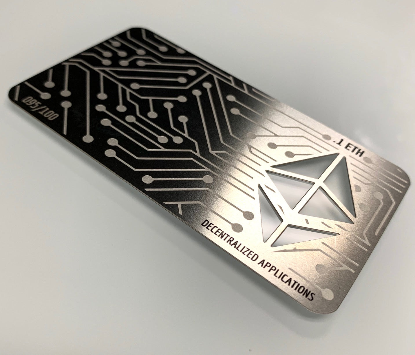 .1 ETH Silver Ethereum Metal Wallet, Unloaded