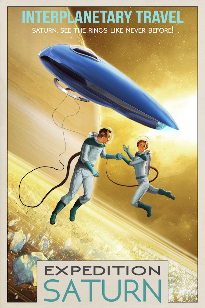 SKU: SATURNEXPEDITION Expedition Saturn Space Poster