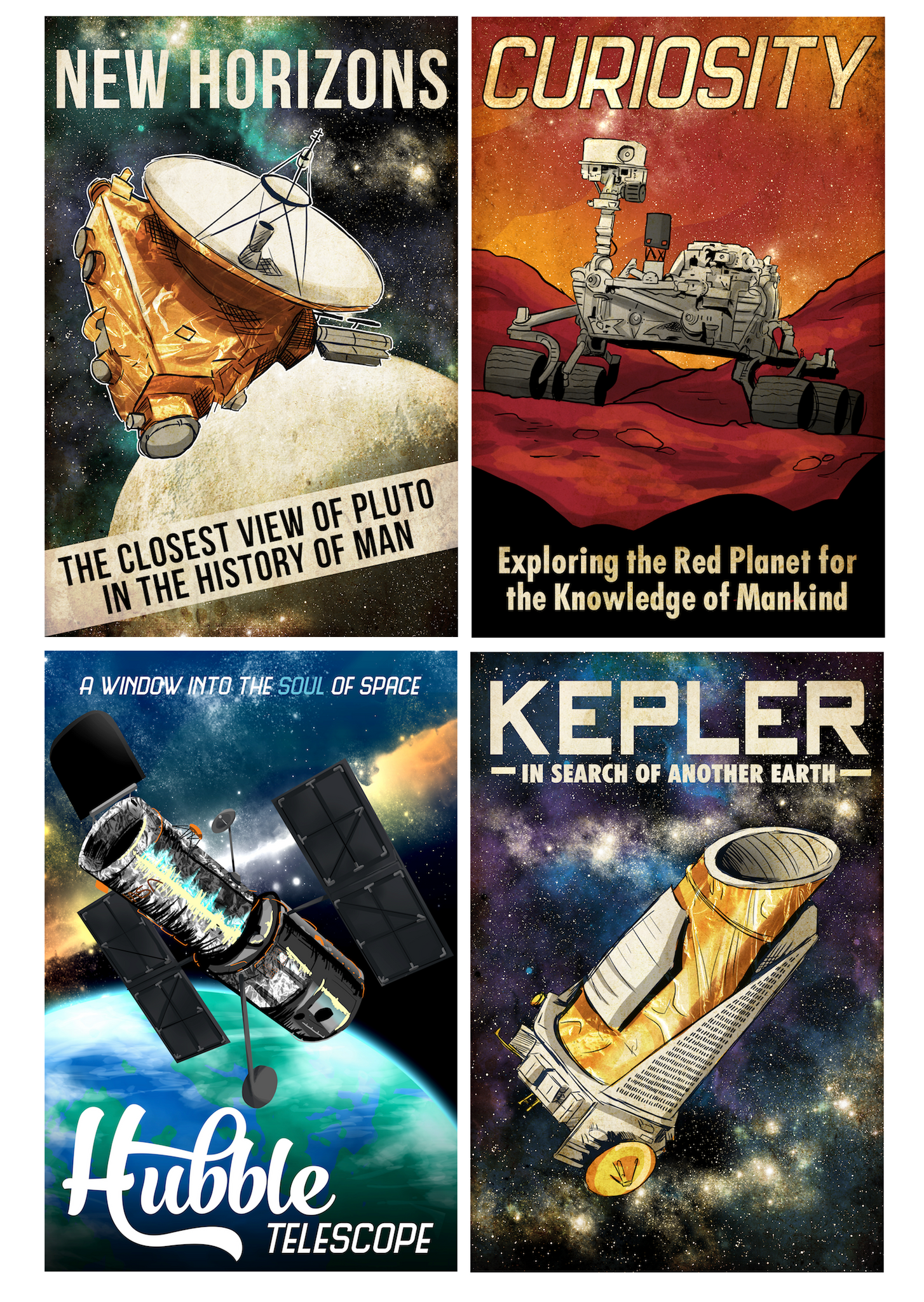 Space Expedition Series, Set of 4