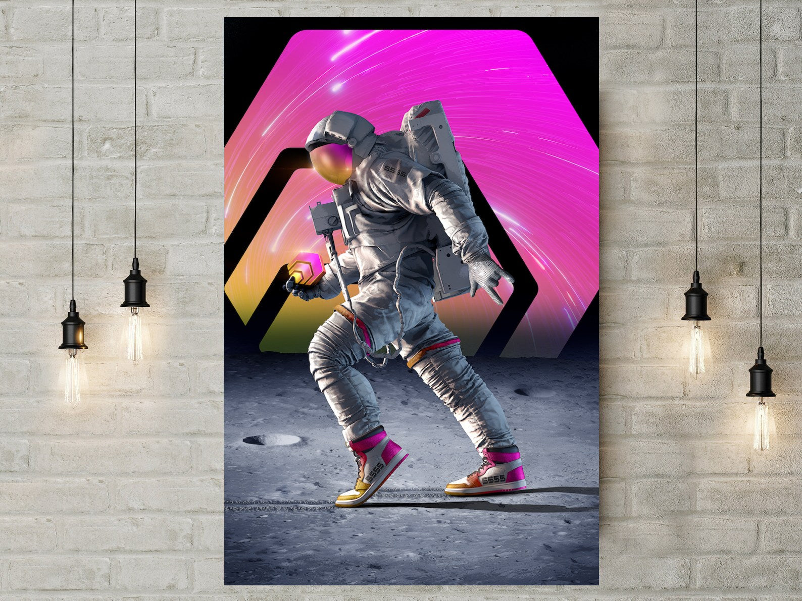 The HEX Astronaut Moonwalk - Metal Panel - Limited to 15