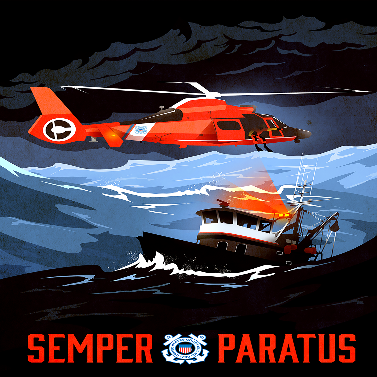 Coast Guard Rescue Memorable Art (Poster Edition)